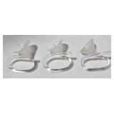 Vintage Art Deco Turtle Dove Vase - Mount Vernon Napkin Rings (Lot of 3) - Chickadee Candle Holder