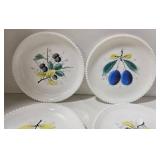 Westermore Milk Glass Fruit Plates (Lot of 4)