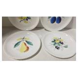 Westermore Milk Glass Fruit Plates (Lot of 4)