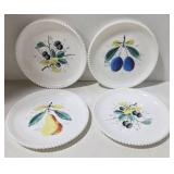 Westermore Milk Glass Fruit Plates (Lot of 4)