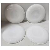 Westermore Milk Glass Fruit Plates (Lot of 4)
