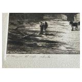 Vintage C. Meryon Notre Dame Apse Etching - 16 x 12 in