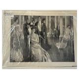 Antique Prints 1908 - The Cotillion (Christy) & A Picnic on the Beach (Fisher) (Lot of 2)