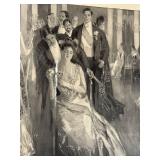 Antique Prints 1908 - The Cotillion (Christy) & A Picnic on the Beach (Fisher) (Lot of 2)