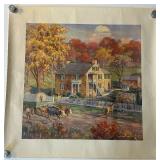 Edward Brewer - 21 x 21 in Autumn Landscape Painting