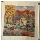 Edward Brewer - 21 x 21 in Autumn Landscape Painting