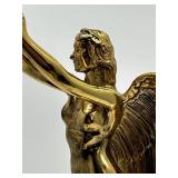 Solid Brass Angel Hood Ornament Trophy Top - 12" Tall