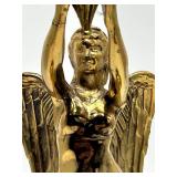 Solid Brass Angel Hood Ornament Trophy Top - 12" Tall