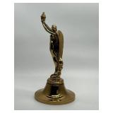 Solid Brass Angel Hood Ornament Trophy Top - 12" Tall