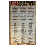 Miller High Life Vintage 1998 Freshwater & Saltwater Game Fish Commercial Vinyl Poster 36 x 65