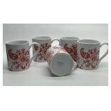 Corelle Coordinates Paisley Mugs - 4 in Tall (Lot of 5)