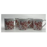 Corelle Coordinates Paisley Mugs - 4 in Tall (Lot of 5)