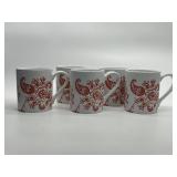 Corelle Coordinates Paisley Mugs - 4 in Tall (Lot of 5)
