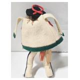 Miniature Wood Art Easels (2) & Polish Souvenir Doll & Hand-Carved Wood Face Collectibles