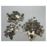 Canadian Coins - 119 Quarters, 194 Nickels & 92 Dimes (CAD 48.65)