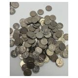 Canadian Coins - 119 Quarters, 194 Nickels & 92 Dimes (CAD 48.65)