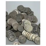 Canadian Coins - 119 Quarters, 194 Nickels & 92 Dimes (CAD 48.65)