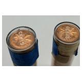 Uncirculated Canadian Penny Rolls - 50 Coins Each - 1959 & 1960 & 1961 & 1962