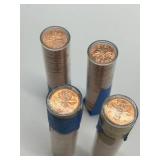 Uncirculated Canadian Penny Rolls - 50 Coins Each - 1959 & 1960 & 1961 & 1962