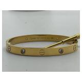 Cartier Inspired Love Bracelet 750 Gold Plated & Screwdriver
