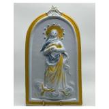 Italian Angela Loffredo Virgin Mary Wall Plaque