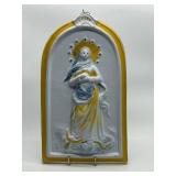Italian Angela Loffredo Virgin Mary Wall Plaque
