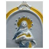 Italian Angela Loffredo Virgin Mary Wall Plaque