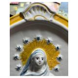 Italian Angela Loffredo Virgin Mary Wall Plaque