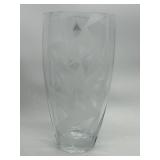 Krosno Deco-Glass Vase - Large Geometrical Etched Design - Made in Poland