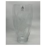 Krosno Deco-Glass Vase - Large Geometrical Etched Design - Made in Poland