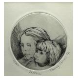 Sisters Etching 12 x 12 in - Signed by Artist (6/100)
