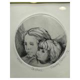 Sisters Etching 12 x 12 in - Signed by Artist (6/100)
