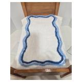 Doll Bed - Vintage Floral Wood Frame with Mattress & Quilted Cover