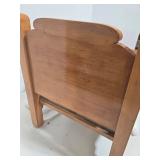 Doll Bed - Vintage Floral Wood Frame with Mattress & Quilted Cover