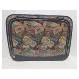 Harvard Passport Print 3-Piece Travel Luggage Set with Round Vanity Case