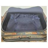 Harvard Passport Print 3-Piece Travel Luggage Set with Round Vanity Case