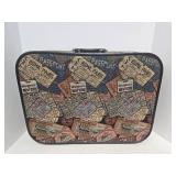 Harvard Passport Print 3-Piece Travel Luggage Set with Round Vanity Case