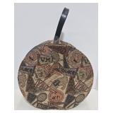 Harvard Passport Print 3-Piece Travel Luggage Set with Round Vanity Case