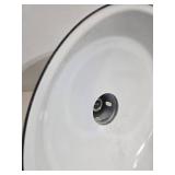 Vintage Industrial Barn Light & Gas Station Light - White Enamel Porcelain