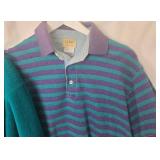 Vintage L.L.Bean Vintage Pullover Fleece & Striped Polo Shirt - Men