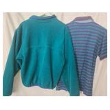 Vintage L.L.Bean Vintage Pullover Fleece & Striped Polo Shirt - Men