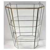 Vintage Brass & Glass Display Curio Cabinet