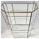 Vintage Brass & Glass Display Curio Cabinet