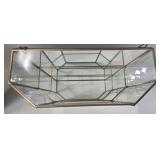 Vintage Brass & Glass Display Curio Cabinet