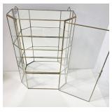 Vintage Brass & Glass Display Curio Cabinet