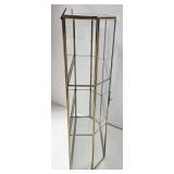 Vintage Brass & Glass Display Curio Cabinet