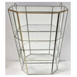Vintage Brass & Glass Display Curio Cabinet