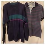 L.L.Bean Vintage Mock-Neck Long Sleeve Shirt & Striped Polo Shirt - Men