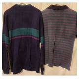 L.L.Bean Vintage Mock-Neck Long Sleeve Shirt & Striped Polo Shirt - Men