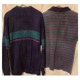 L.L.Bean Vintage Mock-Neck Long Sleeve Shirt & Striped Polo Shirt - Men
